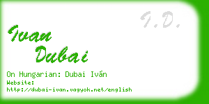 ivan dubai business card